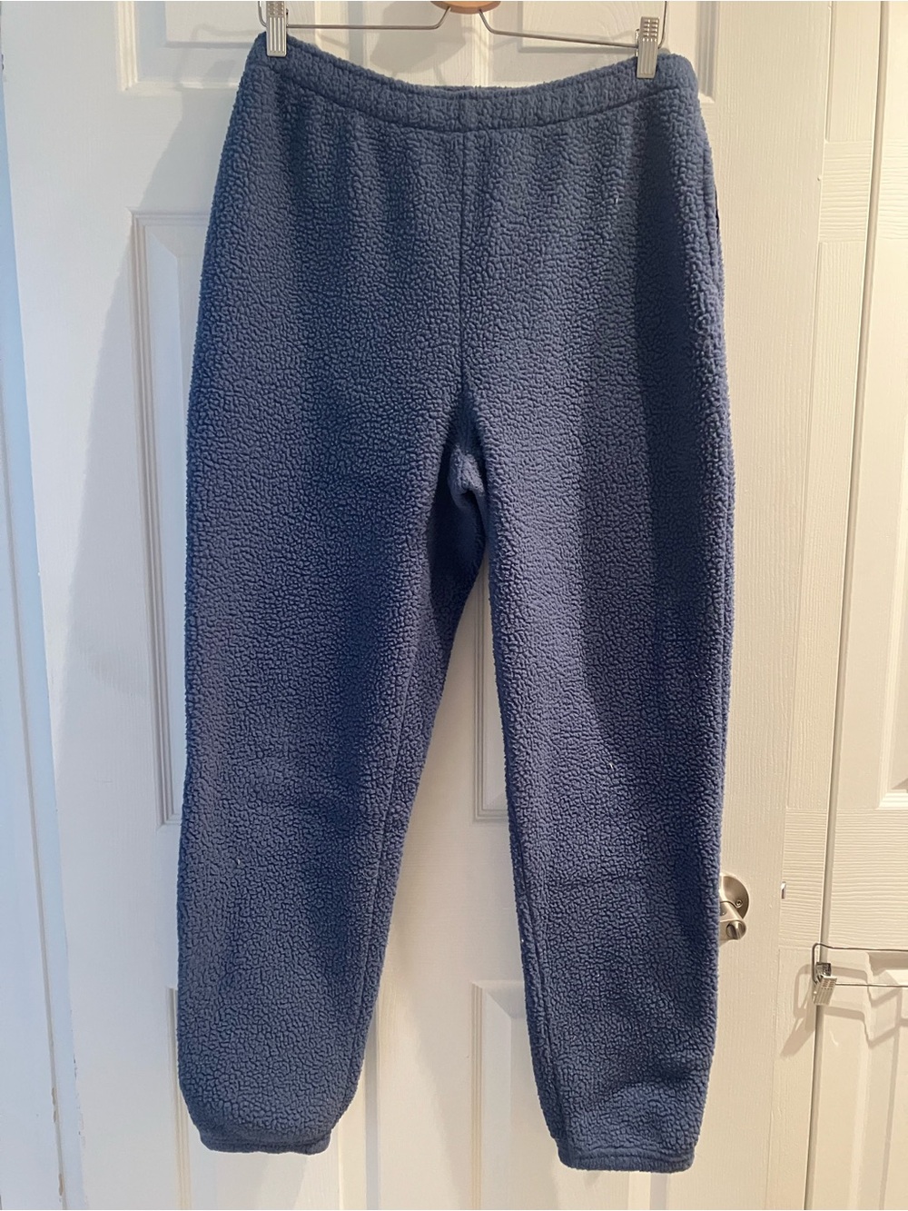 Sherpa Fleece Cozy Joggers - blue